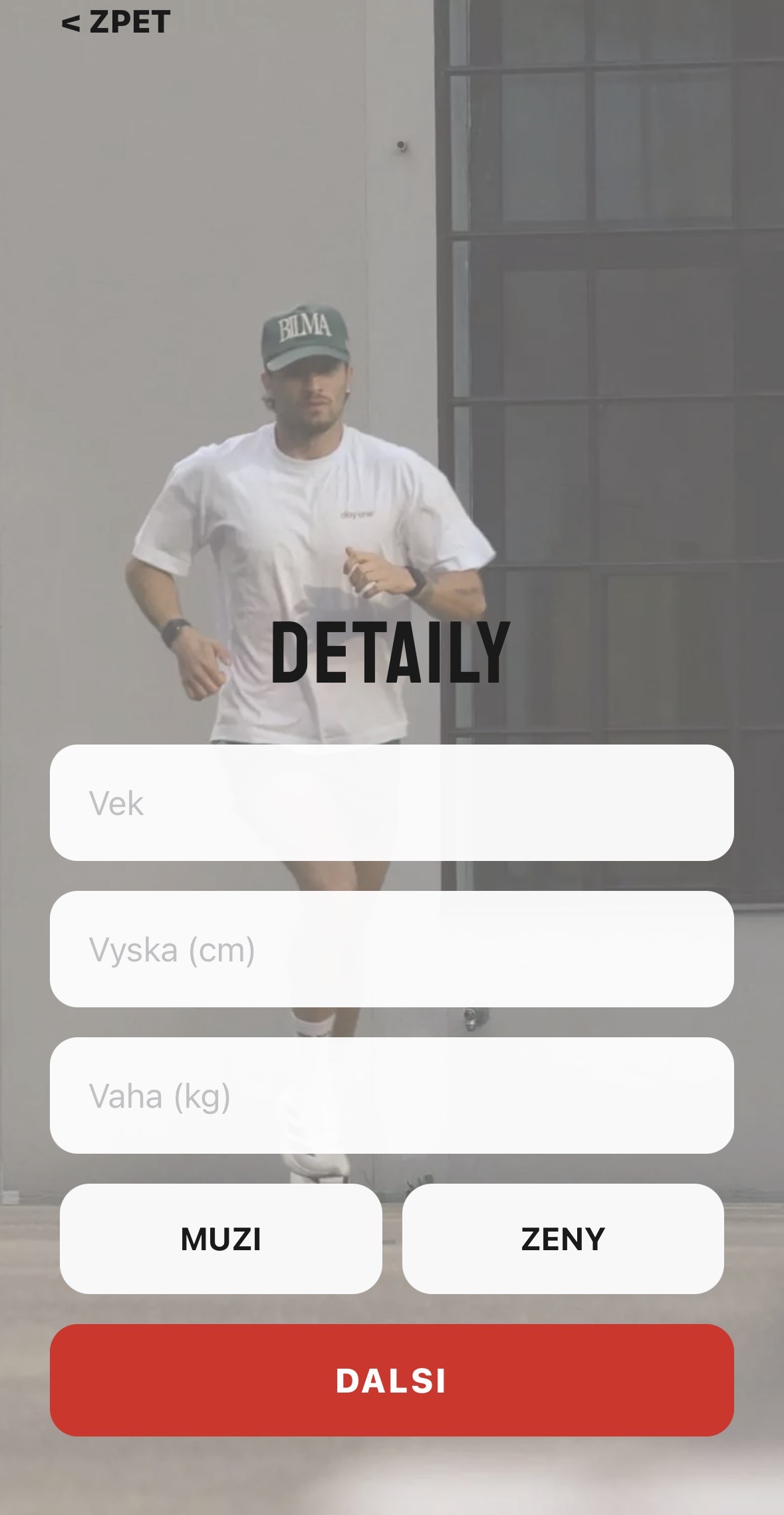 C-RUN - obrazovka ve světlém módu
